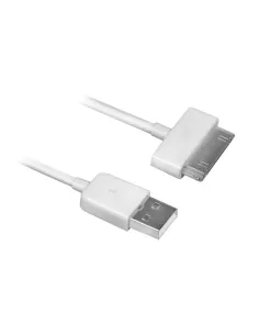 Ewent EW9903 cable de teléfono móvil Blanco 1,5 m USB A Apple 30-pin