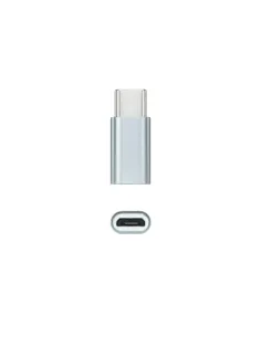 Nanocable Adaptador USB-C a Micro USB, USB-C M-Micro B H, Aluminio, Gris 2