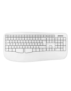 Phoenix k201 teclado ergonómico inalámbrico 2.4ghz blanco