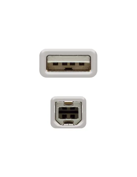 Nanocable CABLE USB 2.0 IMPRESORA, TIPO A M-B M, BEIGE, 3.0 M