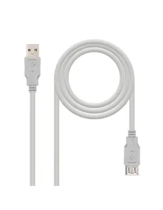 Nanocable CABLE USB 2.0, TIPO A M-A H, BEIGE, 3.0 M