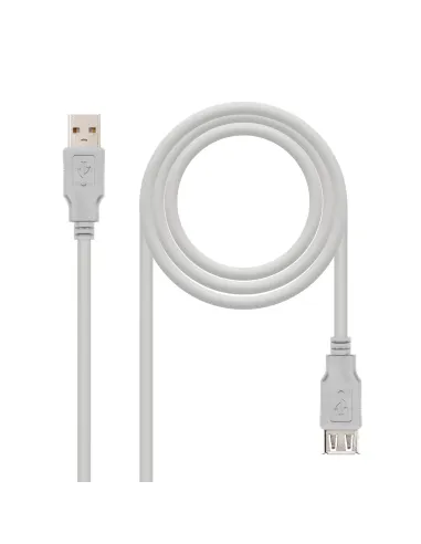 Nanocable CABLE USB 2.0, TIPO A M-A H, BEIGE, 3.0 M