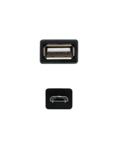 Nanocable CABLE USB 2.0 OTG, TIPO MICRO B M-A H, NEGRO, 15 CM 2