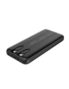 CoolBox POWERBANK DP10 10000MAH LCD+CABLES INTEGRADOS USB-C+LIGHTING NEGRO CARGA RAPIDA 2