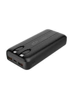 CoolBox POWERBANK DP20 20000MAH LCD+CABLES INTEGRADOS USB-C+LIGHTING NEGRO CARGA RAPIDA 2
