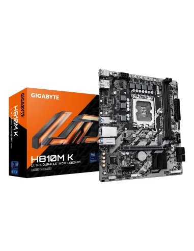 GIGABYTE H810M K Placa Base – Procesadores Intel Core Ultra (Serie 2), VRM de 3+1+2 fases, hasta 6400 MHz DDR5, 1 x M.2 PCIe