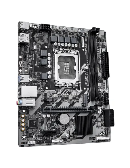 GIGABYTE H810M K Placa Base – Procesadores Intel Core Ultra (Serie 2), VRM de 3+1+2 fases, hasta 6400 MHz DDR5, 1 x M.2 PCIe