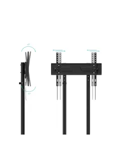 TooQ “KEFRÉN” Soporte de suelo con Ruedas para pantallas de 37”-70”, Negro 2