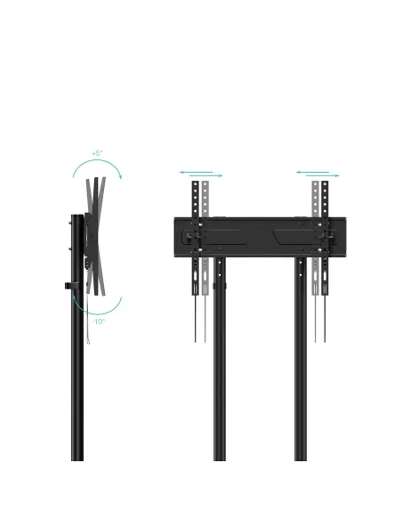 TooQ “KEFRÉN” Soporte de suelo con Ruedas para pantallas de 37”-70”, Negro