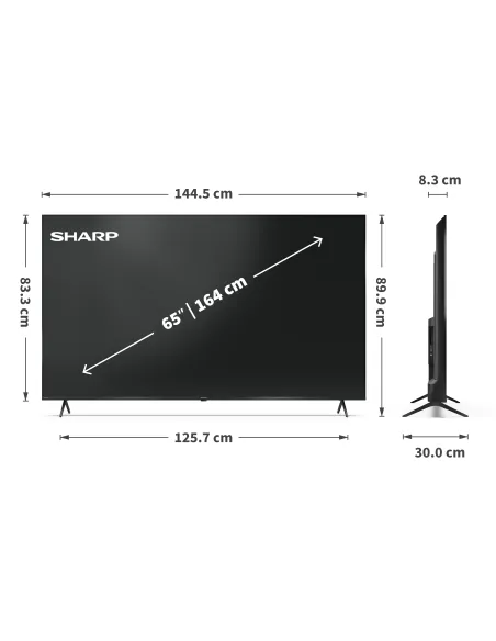Sharp 65HP5265E Televisor 165,1 cm (65") 4K Ultra HD Smart TV Wifi Negro