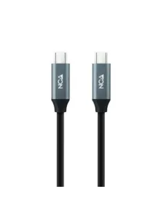Cable USB 3.2 Tipo-C Nanocable 10.01.4303/ USB Tipo-C Macho - USB Tipo-C Macho/ 3m/ Gris y Negro