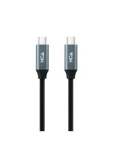 Cable USB 3.2 Tipo-C Nanocable 10.01.4303/ USB Tipo-C Macho - USB Tipo-C Macho/ 3m/ Gris y Negro