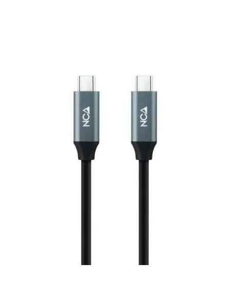 Cable USB 3.2 Tipo-C Nanocable 10.01.4303/ USB Tipo-C Macho - USB Tipo-C Macho/ 3m/ Gris y Negro