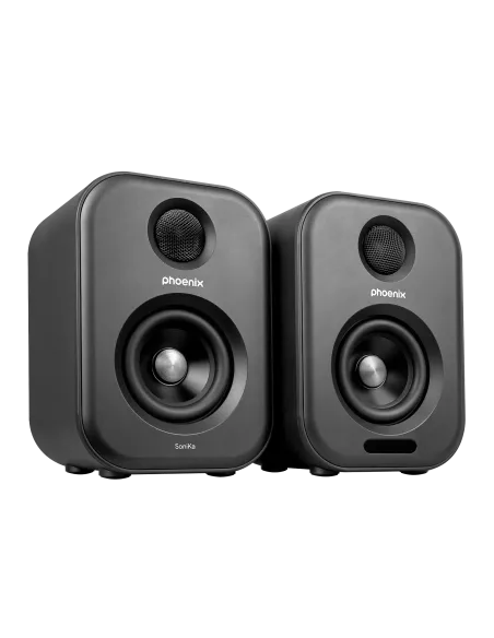 Altavoces de estudio phoenix sonika 50w con bluetooth jack usb para ordenador