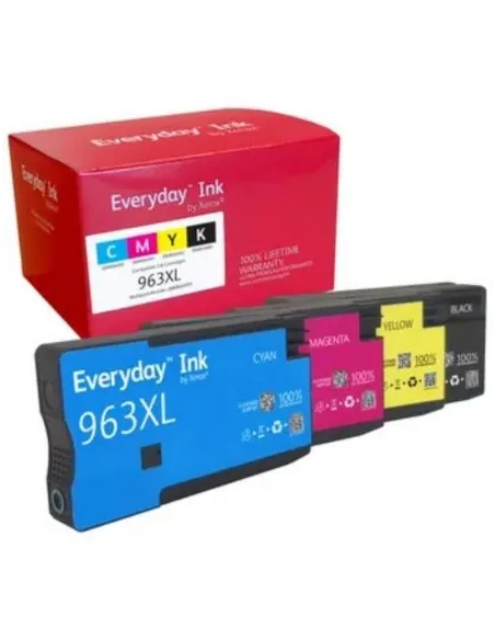 Cartucho de Tinta compatible Xerox 006R04993 compatible con HP 963XL MultiPack/ 1600 páginas/ Negro/ Cian/ Magenta/ Amarillo
