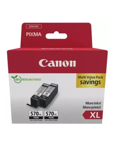 Pack cartucho tinta canon pgi - 570xl negro 2 uds