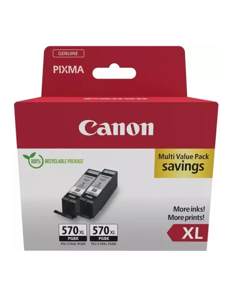 Pack cartucho tinta canon pgi - 570xl negro 2 uds