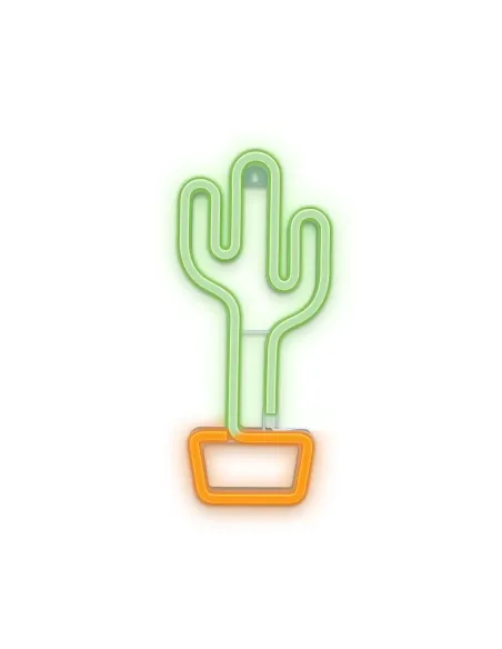 Lampara forever neon led cactus orange green Lampara forever neon led cactus orange green