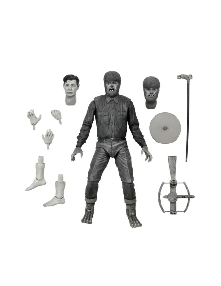 Figura neca universal monster scale action ultimate wolf (b&w)