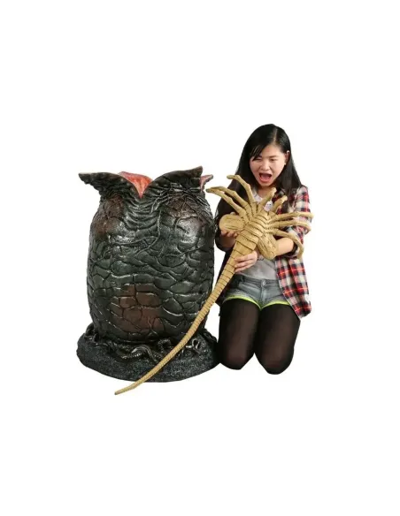 Replica neca alien huevo y facehugger latex y gomaespuma 91 cm life size con luces led alien