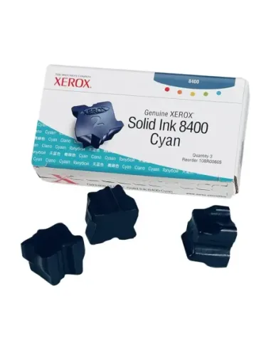Tinta solida xerox tektronix phaser 8400 cian 3 unidades