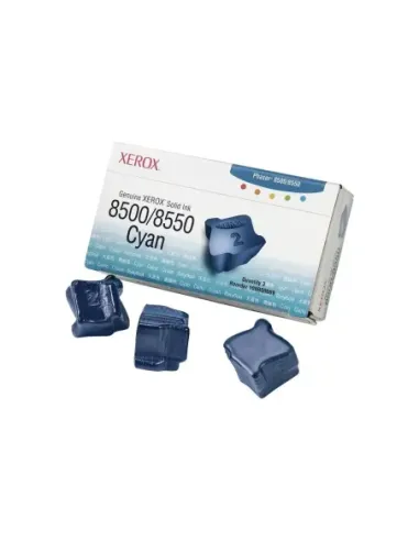 Tinta solida xerox tektronix phaser 8500 - 8550 cian 3 unidades