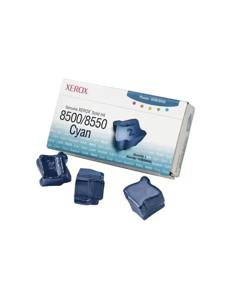 Tinta solida xerox tektronix phaser 8500 - 8550 cian 3 unidades