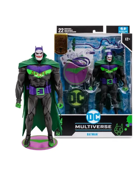 Figura mcfarlane toys dc multiverse 7in -  batman (batman: white knight)(jokerized)(gold label)