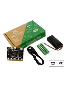 Kit micro:bit go v2.2 con placa microbit + pilas + portapilas + cable usb
