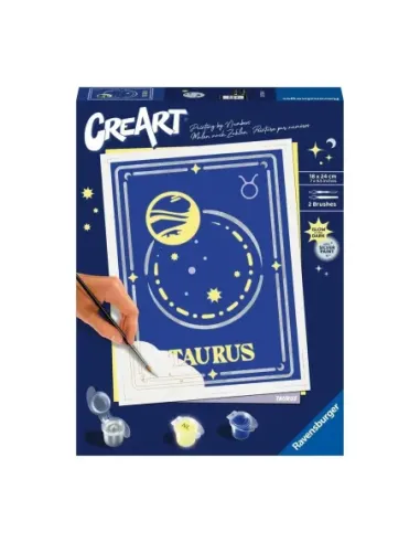 Kit para pintar con números ravensburger creart serie trend d zodiac: tauro