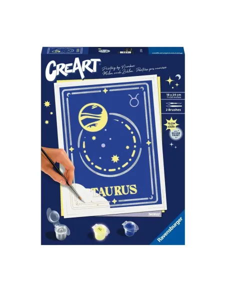 Kit para pintar con números ravensburger creart serie trend d zodiac: tauro