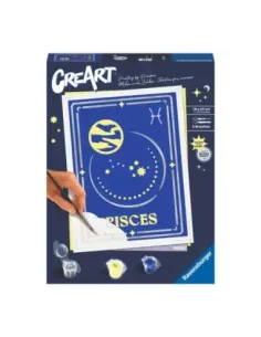 Kit para pintar con números ravensburger creart serie trend d zodiac: piscis
