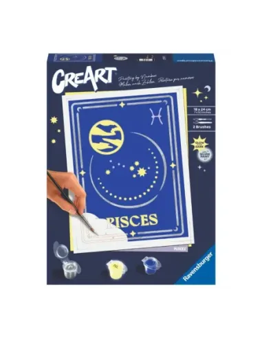 Kit para pintar con números ravensburger creart serie trend d zodiac: piscis