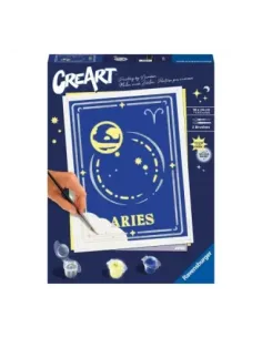Kit para pintar con números ravensburger creart serie trend d zodiac: aries