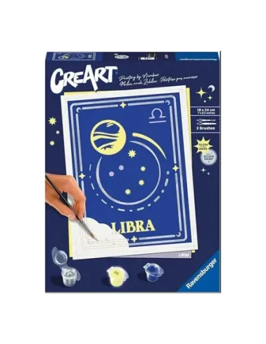 Kit para pintar con números ravensburger creart serie trend d zodiac: libra