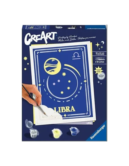 Kit para pintar con números ravensburger creart serie trend d zodiac: libra