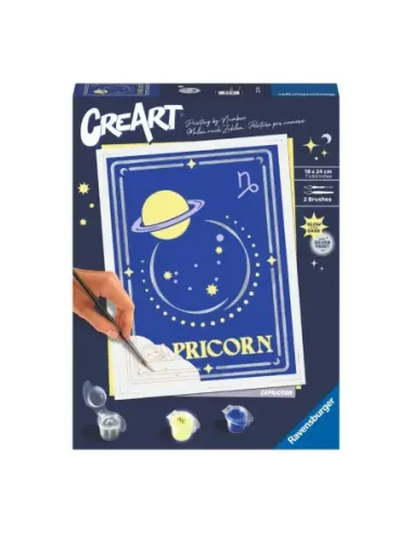 Kit para pintar con números ravensburger creart serie trend d zodiac: capricornio
