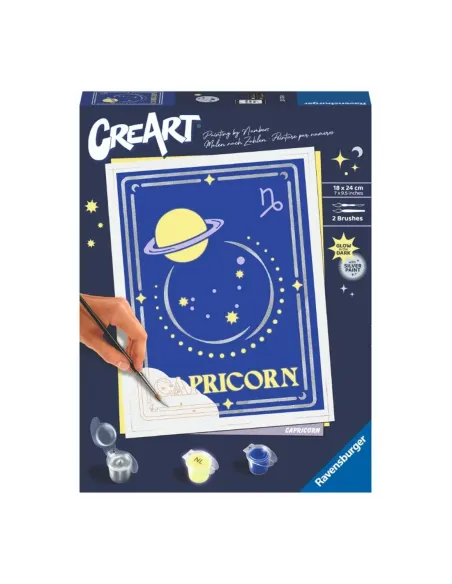 Kit para pintar con números ravensburger creart serie trend d zodiac: capricornio