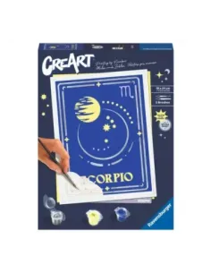 Kit para pintar con números ravensburger creart serie trend d zodiac: escorpio
