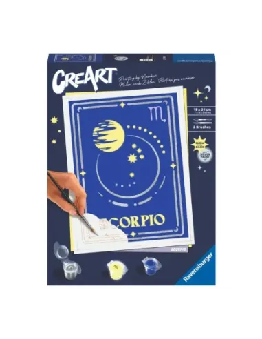 Kit para pintar con números ravensburger creart serie trend d zodiac: escorpio