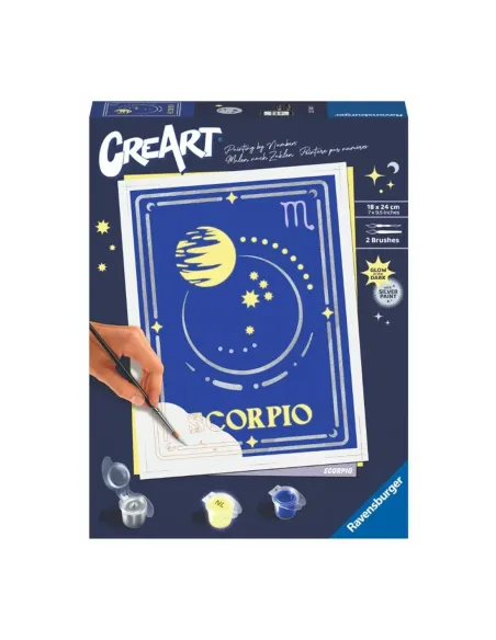 Kit para pintar con números ravensburger creart serie trend d zodiac: escorpio