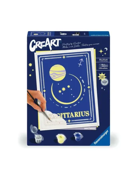 Kit para pintar con números ravensburger creart serie trend d zodiac: sagitario