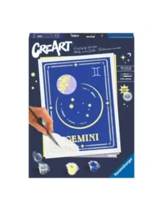 Kit para pintar con números ravensburger creart serie trend d zodiac: geminis
