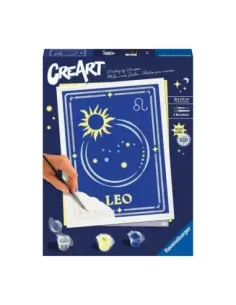 Kit para pintar con números ravensburger creart serie trend d zodiac: leo
