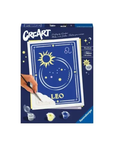 Kit para pintar con números ravensburger creart serie trend d zodiac: leo