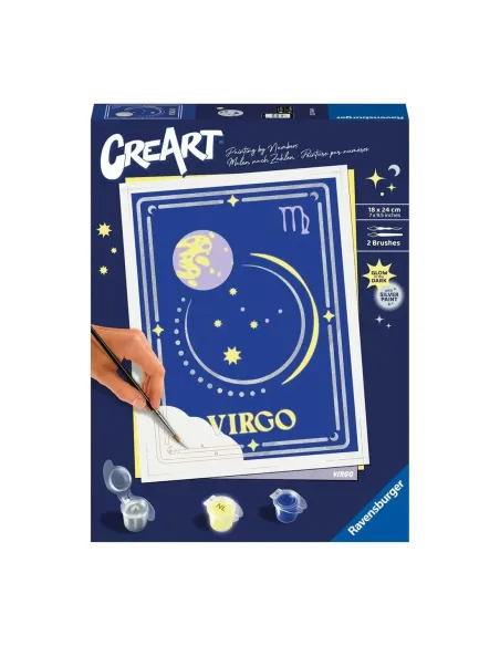 Kit para pintar con números ravensburger creart serie trend d zodiac: virgo