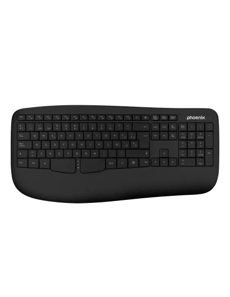 Phoenix k201 teclado ergonómico inalámbrico 2.4ghz