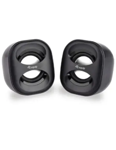 Altavoces 2.0 equip life mini 6w rms color negro jack 3.5 pulgadas alimetancion usb