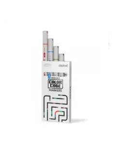 Rotuladores ozobot color code doble punta colores negro rojo azul verde