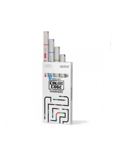 Rotuladores ozobot color code doble punta colores negro rojo azul verde